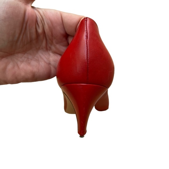 Prada leather kitten heel square toe single left shoe 39 - Picture 9 of 11